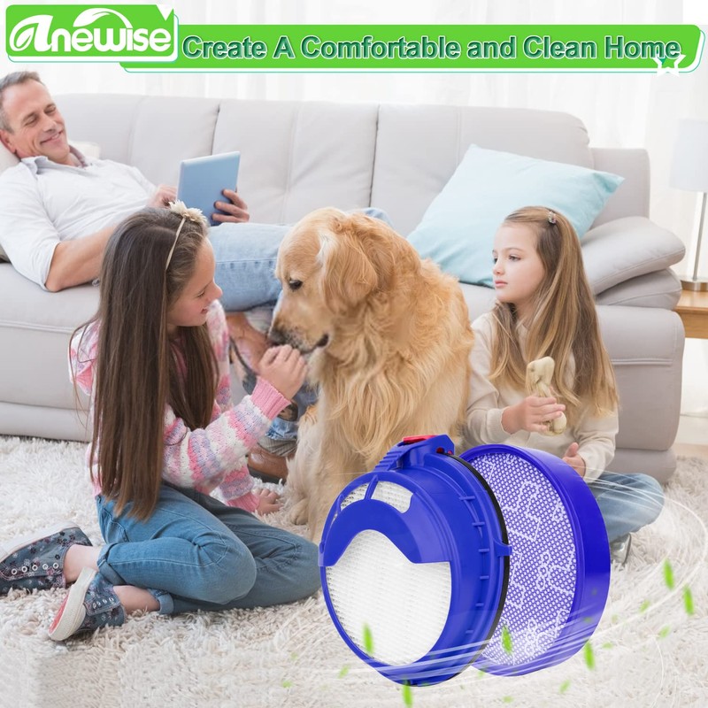 Anewise Filter Kits repalcement for Dyson dc25 vacuum Ball filters,