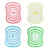 Mikinona 4pcs Non Slip Resin Cutting Board Transparent Frosted Chopping