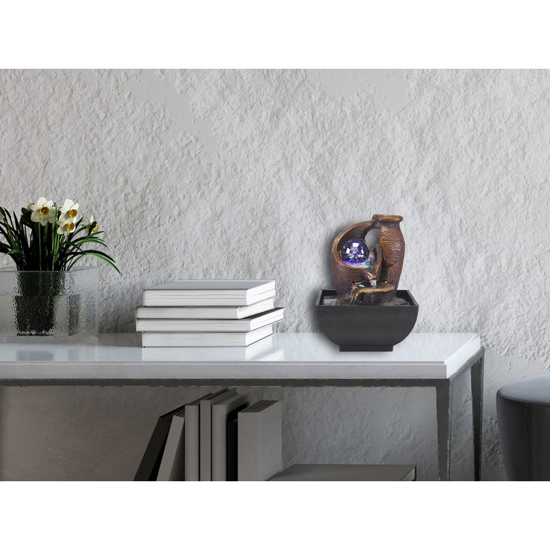 BEPER P201UTP201 Amphora Indoor Fountain with Lighting - Zen Indoor