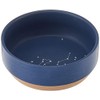 Fringe Studio Stoneware Pet Bowl, Medium, Celestial (479007),Dark Blue