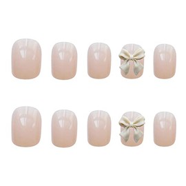 24 Nail Pieces - Sheer Beige and Aurora Nails - Great shine for invitations - a basic yet surprisingly glamorous impression, making it a versatile nail that is perfect for any occasion or outfit, whether at the office, on a date, or at a party