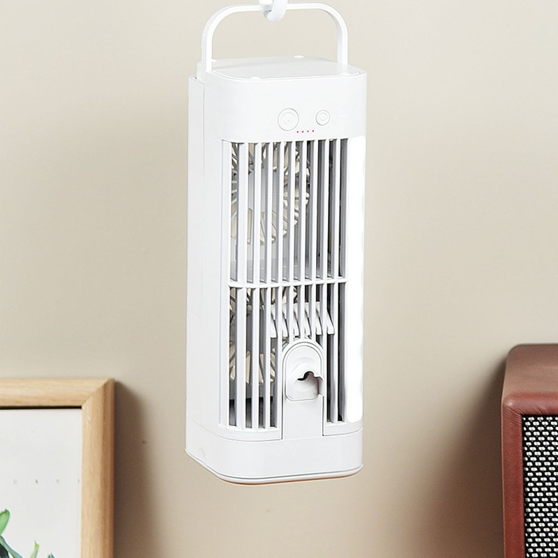 Desk Night Light Fan Power Adjustable Space Saving Quiet Multifunctional