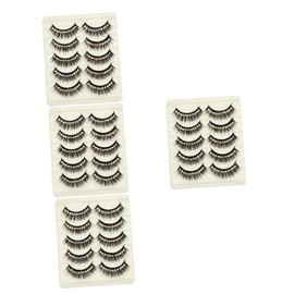 BIUDECO 40 Pairs diamond false eyelashes rhinestone fake eyelashes natural lash clusters volume cat eye natural eyelash false lashes natural striking chemical fiber hard stem magnetic