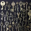 YINKE 120 PCS Antique Skeleton Key Charms DIY Golden Beauty