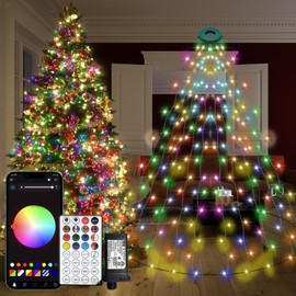 VIL Smart Christmas Tree Lights Indoor Outdoor, 6.6Ft 16 Line 400 RGB LED Multicolor Changing Xmas Lights with Music, Voice App Controlled Twinkle Fairy String Lights Work with Alexa(2.4GHz)