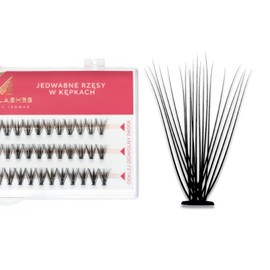 MANY BEAUTY Falsche Wimpern Cluster 60 Stück - Einzelne Wimpern Extensions 6-16mm - Cluster Lashes für Wimpernverlängerung - Gerade Flechtung Künstliche Wimpern (C, 11mm)