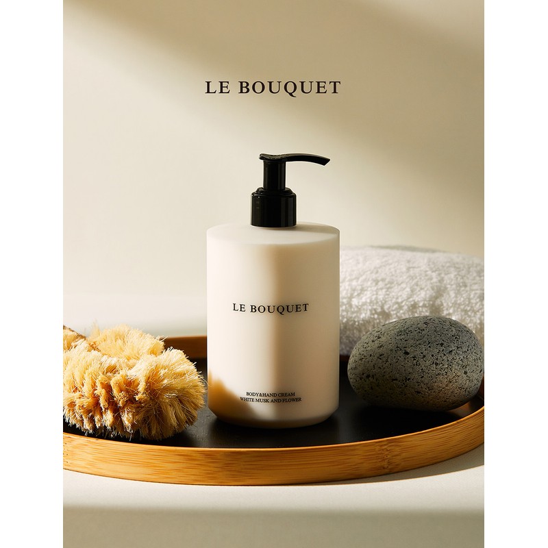 Gentle Pink Bruquet Hand Body Cream 450ml Peach Blossom White