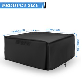 Pizza Oven Cover Compatible with Cozze 90347 17 Inch Gas Pizza Oven, Waterproof Dustproof Pizza Oven Carry Bag 420D Oxford Fabric Pizza Oven Carry Bag Pizza Oven Accessories Black (62 x 62 x 28 cm)