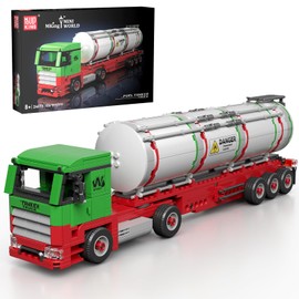 Mould King 24075 Clamping Blocks Tanker Truck Toy Building Blocks Truck Model Kit Truck Building Block MOC Collectible Model Gifts for 8+ Children and Adults (556 Pieces)
