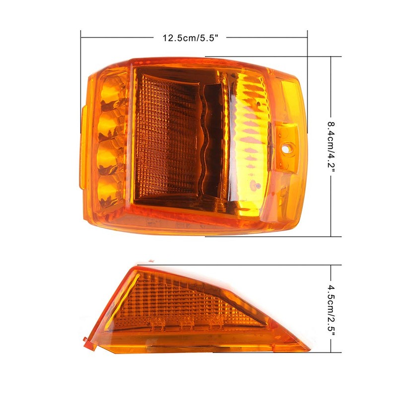 OCPTY 5pcs 17 Diodes Amber Len Amber Light Truck Cab