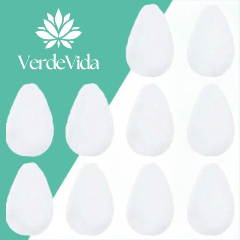10 Pack - VerdeVida Facial Sponge/Face Scrubber, Buff Puf Style