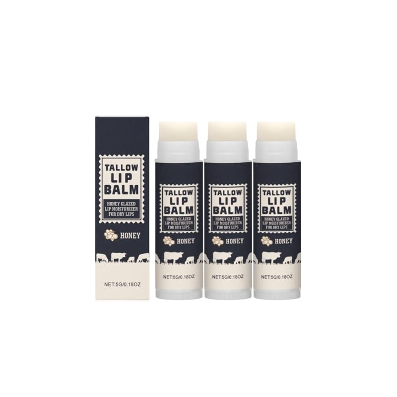 IZBEAUVO - TALLOW LIP BALM HONEY GLAZED LIP MOISTURIZER FOR