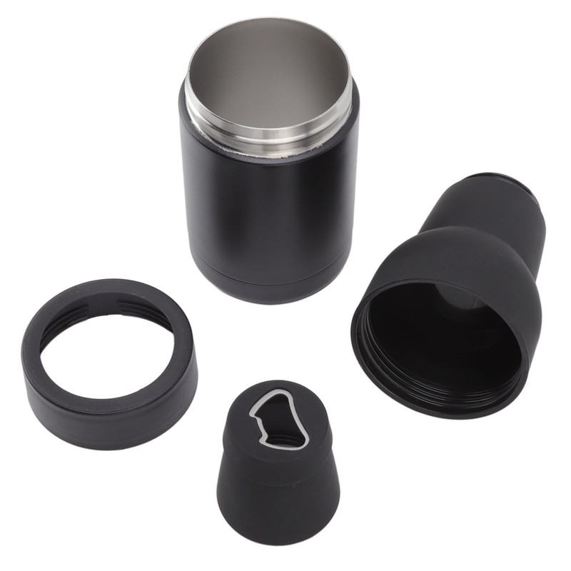 Stainless Steel Beer Can Double Walled Black Simple Insulated Cola