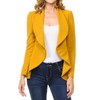 MINEFREE Women's Long Sleeve Classic Draped Open Front Lightweight Blazer