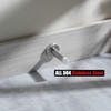 Brushed Stainless Steel Door Stopper with White Tip – Soft
