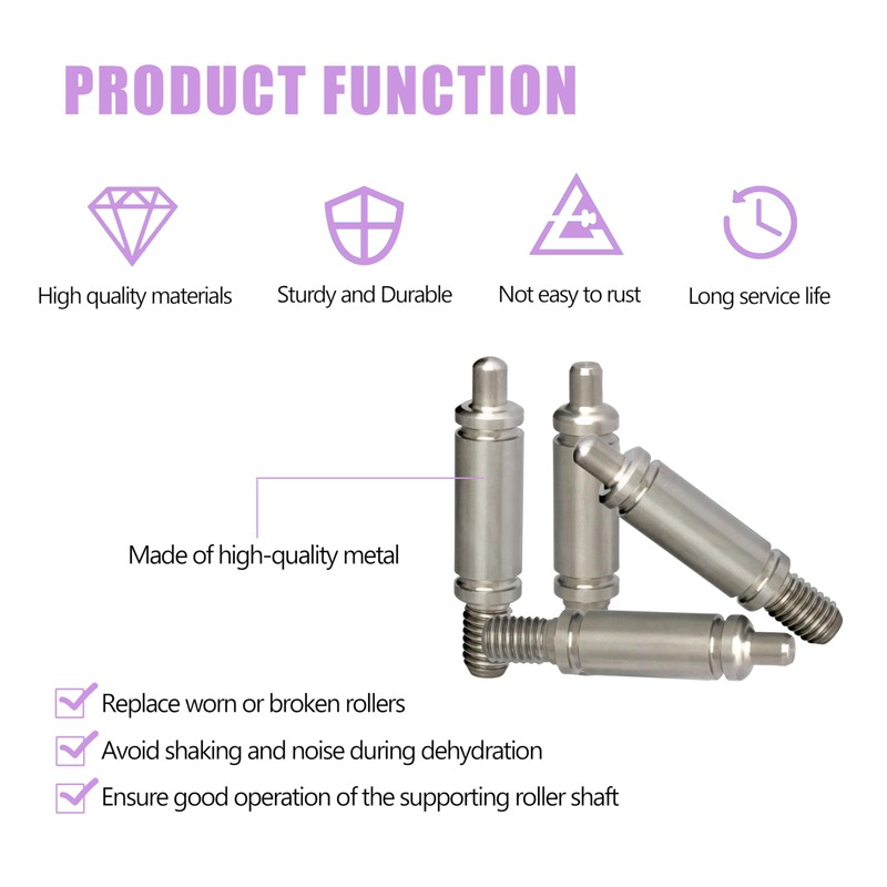 Dryer Drum Front & Back Support Roller Shaft Kit -