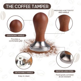 Yallmie 16Pcs 51Mm Espresso Accessories Set, Espresso Kit Comprehensive Espresso Machine Accessories Kit, Coffee Tamper Set, Espresso Set Accessories with Frothing Pitcher and Latte Art Pen