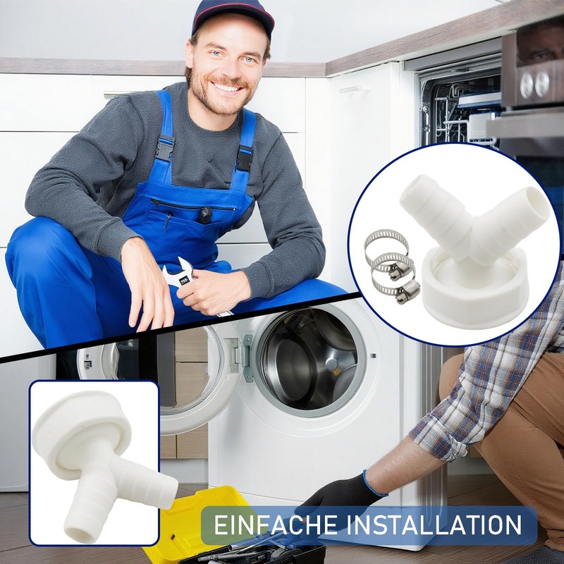 Dishwasher Washing Machine Drain Adapter Drain Washing Machine Double Connection
