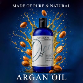 Dr Joe Lab Argan Nut Oil 8 oz Pure Natural Moroccan Argon Nut Unrefined Cold Pressed Extra Virgin - for Hair Skin Body Nail and Beard - Moisturizing, Soothing, Hydrating, & Nourishing Marrakesh Oil