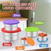 TeamFar Stainless Steel Food Containers with Lids, (30oz, 20oz, 12.85oz,