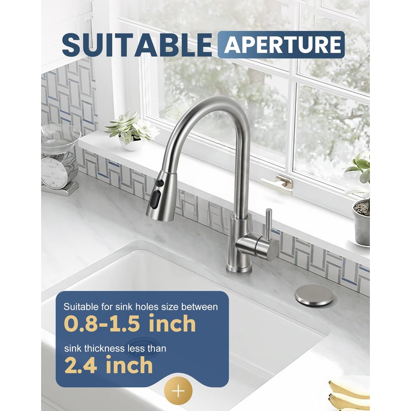 ARCORA Kitchen Sink Hole Cover: Premium Faucet Hole Plate Stopper