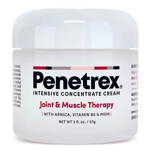 Penetrex Joint & Muscle Therapy – Soothing Comfort for Back, Neck, Hands, Feet – Premium Whole Body Rub with Arnica, Vitamin B6 MSM & Boswellia – Non-Greasy 2oz Cream