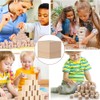 100 Pcs Solid Wooden Blocks, Wood Cubes for Crafts and