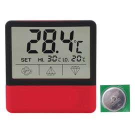 Digital Aquarium Thermometer High Accuracy High Temperature Alarm LED Fish Tank Thermometer with Adhesive