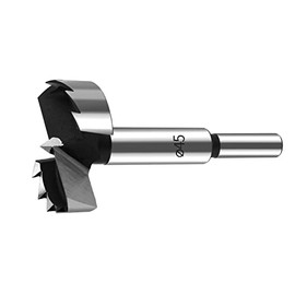 Forstner Drill Bit 45 mm Wood, TRUSTTO Accessories Drill, Wood Forstner Bits, Drill Bits with Round Shank (Diameter 45 x 90 mm)