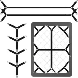 6 Piezas Sujetador De Sabanas De Cama, Conjunto De Grapas para Colchon, Sujetador De Sabanas De Cama De Metal, Diseño Resistente para Sabanas Ajustadas, Ideal para Uso Doméstico Y Hotelero