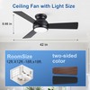 putroad 42 Inch Ceiling Fans with Lights: Low Profile Ceiling