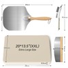 Gyreuni 4 PCS Rectangle Pizza Stone Set, 20" Large Pizza