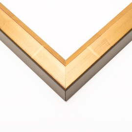 4x6 Inch Shadow Box Gold Brushed Display Frame | 1.25 Inch Deep | Beveled 1.25 Inch Frame Moulding Width | Includes Shatter Resistant Acrylic Plexiglass, Foamboard Backing and Hanging Hardware