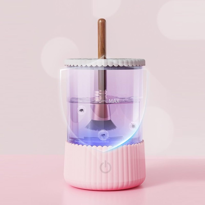 Electric Makeup Brush Cleaner Machine (pink)