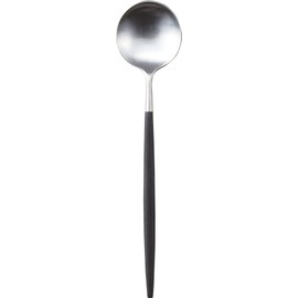 Kuchipole GO.08 Dessert Spoon GOA Silver x Black