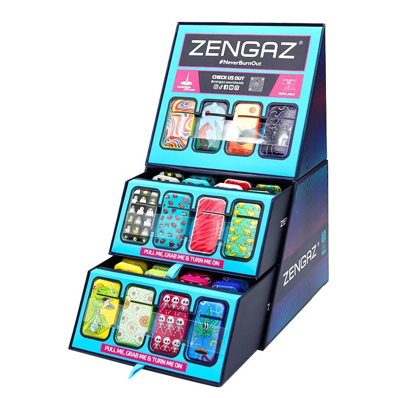 ZENGAZ WINDPROOF JETFLAME REFILLABLE LIGHTERS- COUNT 8