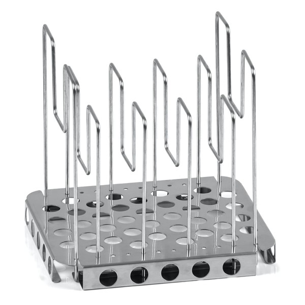 Mahlzeit Sous Vide Stainless Steel Grid | Includes 6 Brackets | Adjustable Professional Frame | Upright Rack for Cooking, Spareribs Holder, Ideal for Fish and Meat, Sous Vide