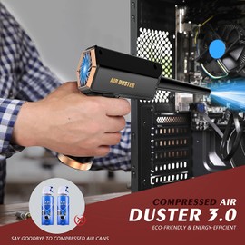 Compressed air Duster - Keyboard Cleaner for Office no Canned Reusable Good Replacement Can Electric 110000RPM Cordless air Duster pc 7600mAh -pc Cleaning-air Blower-car dusters-Electric air Duster