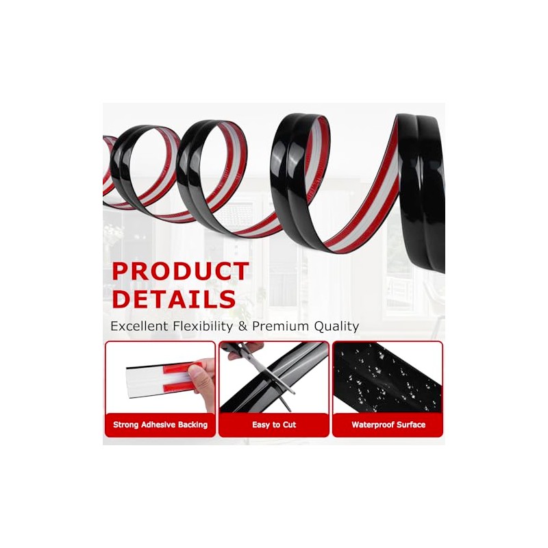 LSGCQ Protector de esquina de pared flexible, autoadhesivo, para despegar