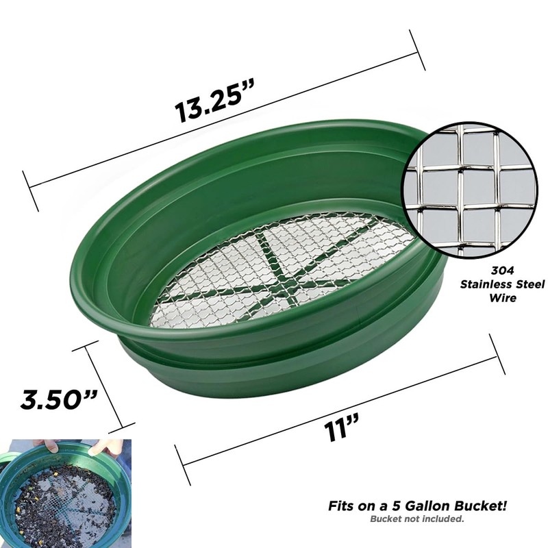 Detector Warehouse 12 Piece Professional Gold Pan Kit with 8",