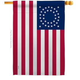 Americana Home & Garden H141124-BO 28 x 40 in. United State America 1863-1865 American Old Glory House Flag with Double-Sided Decorative Banner Garden Yard Gift