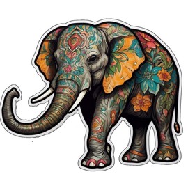2inch'' Elephants Stickers - Wild Animal Stickers - Cute Animal Artwork Stickers for Cars, laptops, Water Bottles, Skateboards, Gifts for Lovers, for Friends and Your Baby. 4