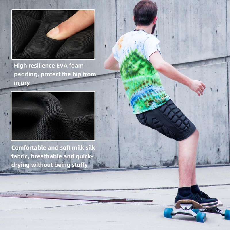 Cienfy 3D Hip Protection Eva Butt Pads Protective Padded Shorts