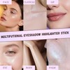 Prreal Jelly Highlighter Stick, Shimmering Glitter Stick Eyeshadow Highlight for