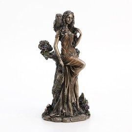 Veronese Design Blodeuwedd Celtic Goddess of Spring and Flowers Cold Cast Resin Antique Bronze Finish Statue