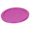 Pyrex (3) 7202-PC White Lids, & (3) 7200-PC Nouveau Pink