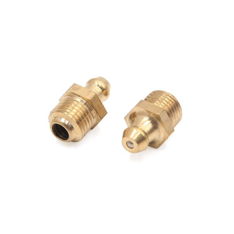 uxcell a17083100ux0253 20Pcs M10 x 1 Thread Brass Straight Grease