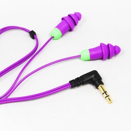 Plugfones Earplug Headphones Earphones Purple Silicone Earplugs
