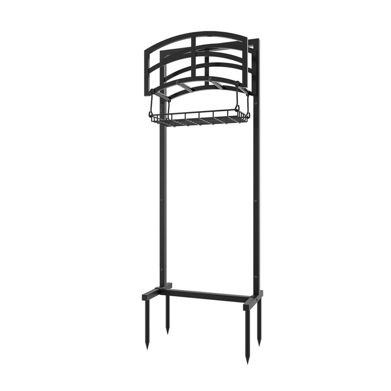 Fire Beauty Heavy-Duty Portable Garden Hose Holder with Storage Basket,120+