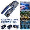 RJ45 Crimp Tool Kit Pass Thru Ethernet Crimper for Cat5e